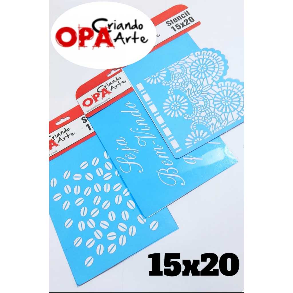 STENCIL PARA PINTURA OPA CRIANDO ARTE 15X20 | Shopee Brasil