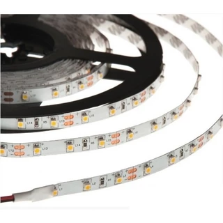 Fita Led 3528 12v 5 Metros S/ Silicone Ip20 Branco Quente