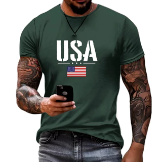 Camiseta Masculina USA AMÉRICA Lançamento 100% Algodão