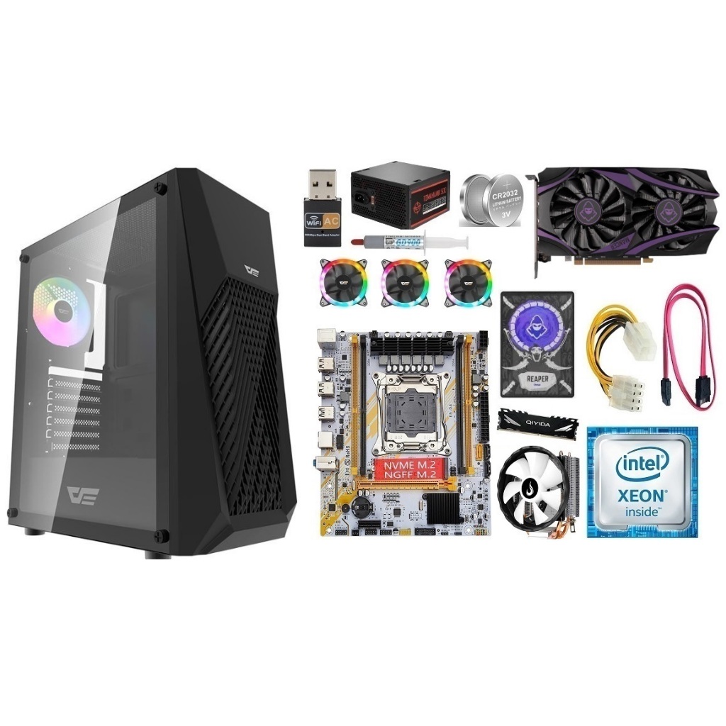 Pc Gamer X99 Xeon E5 2670v3/ 16gb Ddr4/ RX 580 8GB / 1tb/ 750w