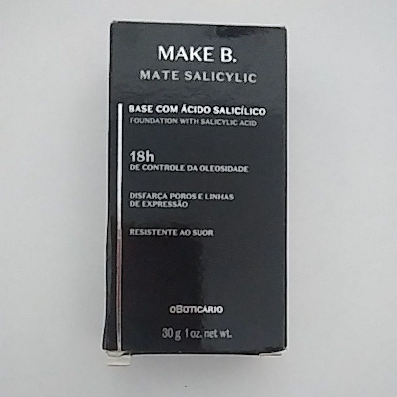 Make B Mate Salicylic O Boticário. Base Com ácido Salicílico. Cor 170 ...