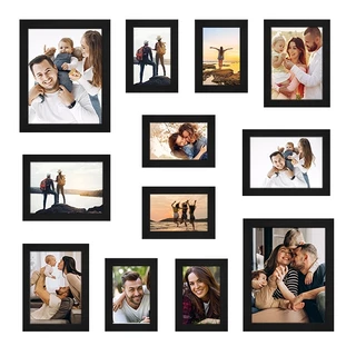 Kit 12 Molduras Quadros 6-10x15 + 4-13x18 + 2-20x25 Com Vidro