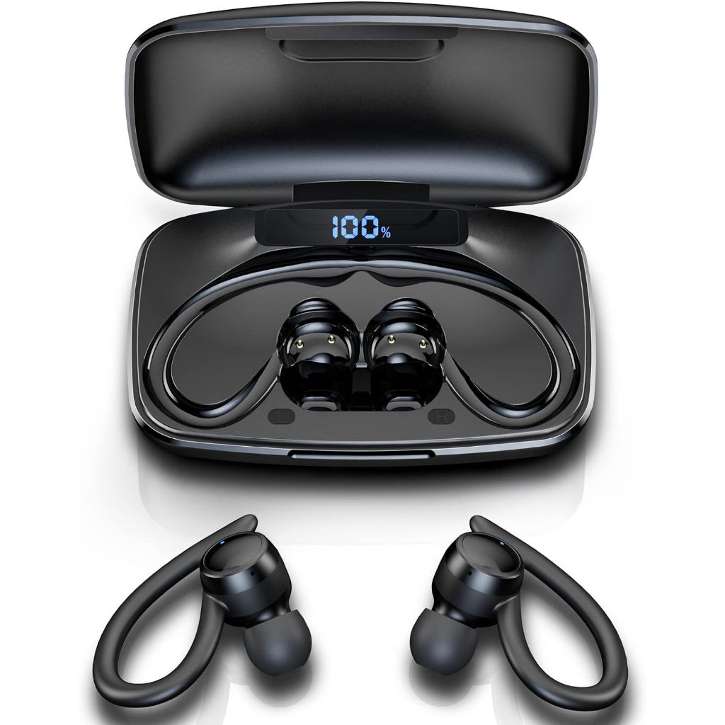 Fone de Ouvido T82 TWS Sem Fio Bluetooth Sport Headset 5.3 Com Carregamento Bin Display Touch Controle Earbuds para Música
