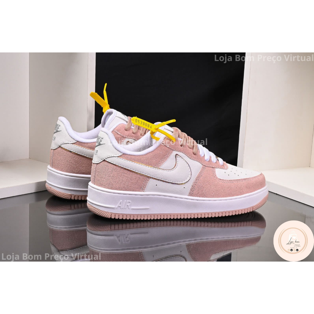 Tênis Nike Air Force Rosa Glitter lançamento 2024