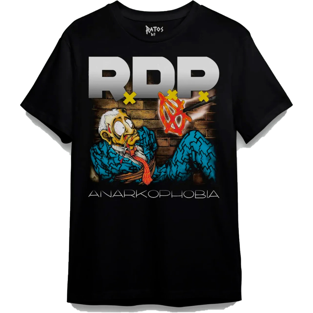 Camiseta Ratos de Porão Anarkophobia OF0044 Consulado do Rock