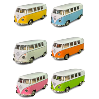 Miniatura Carrinho de Coleção de Ferro Kombi Perua 1/32 Com Fricção RMZ City