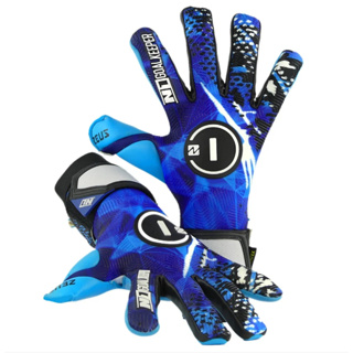 Luva de Goleiro Profissional N1 Zeus Blue + Meia Antiderrapante - Envio Mesmo DIA