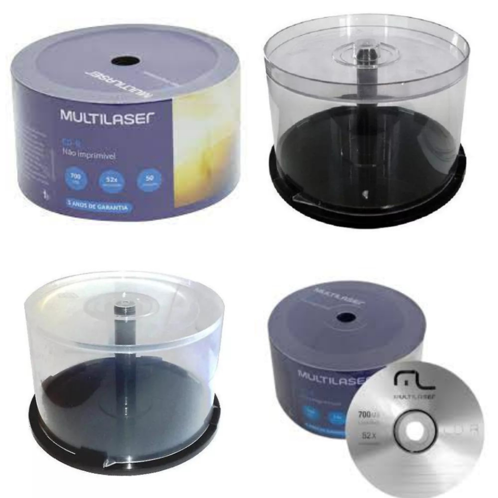 50 Mídia CD Virgem Multilaser + 1 Tubo Vazio PROMOÇÃO