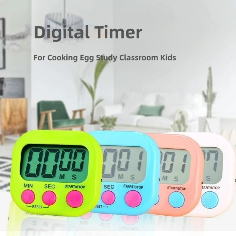 Timer Temporizador Cronometro Digital De Cozinha Mesa com Imã geladeira Números Grandes Conta Para Cima Ou Para Baixo