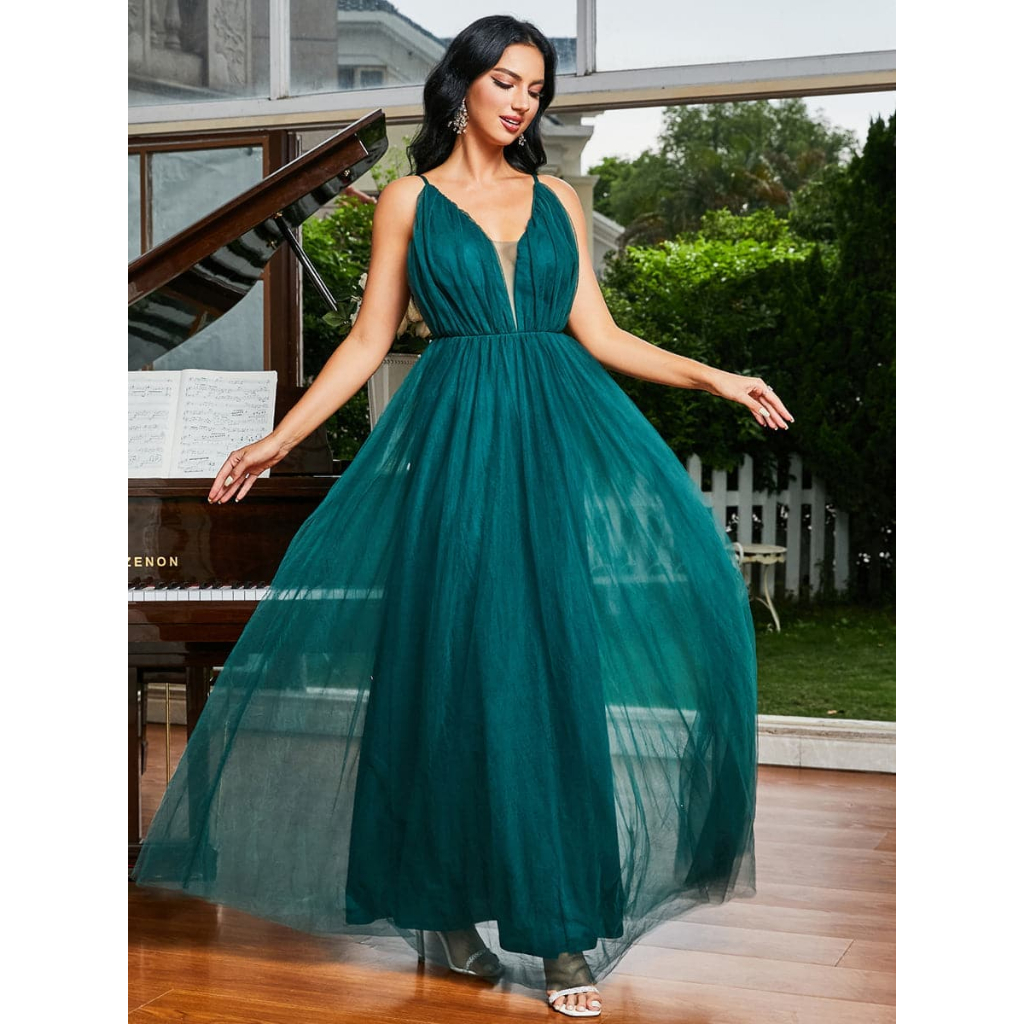 Cheap vestido de festa verde esmeralda longo Best Sale