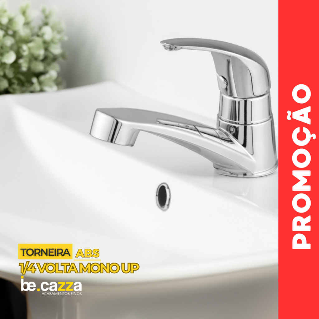 Torneira Banheiro Sofisticada ABS 1/4 de Volta Cromo Premium Econômica
