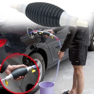 BOMBA GASOLINA SUCCAO MANUAL COM MANGUEIRA + ABRACADEIRA BORBOLETA