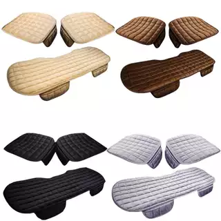 Kit 3 Capas De Assento Para Banco de Carro Almofadado Confortável Em Suede Com Porta Objetos