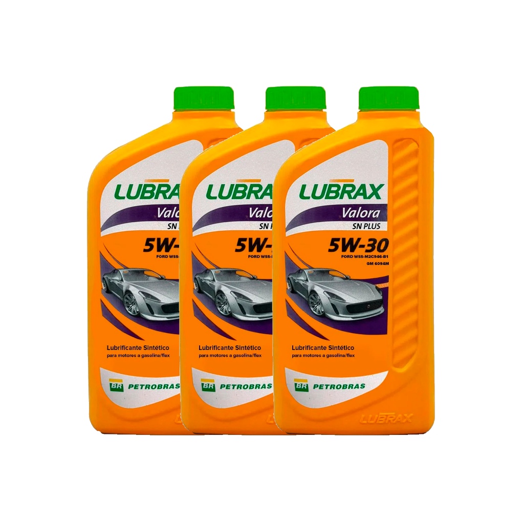 Kit 3 Lubrax Valora 5w30 Sintético API Plus | Shopee Brasil