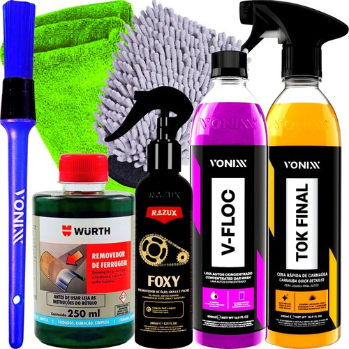 Kit De Produtos Vonixx Para Lavar Moto Indicado Titan 150