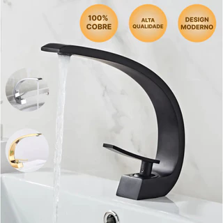 Torneira Monocomando de Banheiro Gourmet Design Moderno 100% COBRE Alta Qualidade