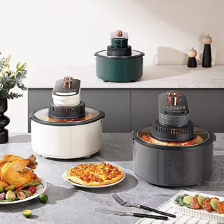 Fritadeira Air Flyer para uso doméstico 10L visível sem óleo Fritadeira e forno elétrica multifuncional LY 900-1