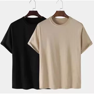 Kit 2 Camisetas Basica Streetwear Camisa T-Shirt Masculina Slim Promoção Algodão Varias Cores