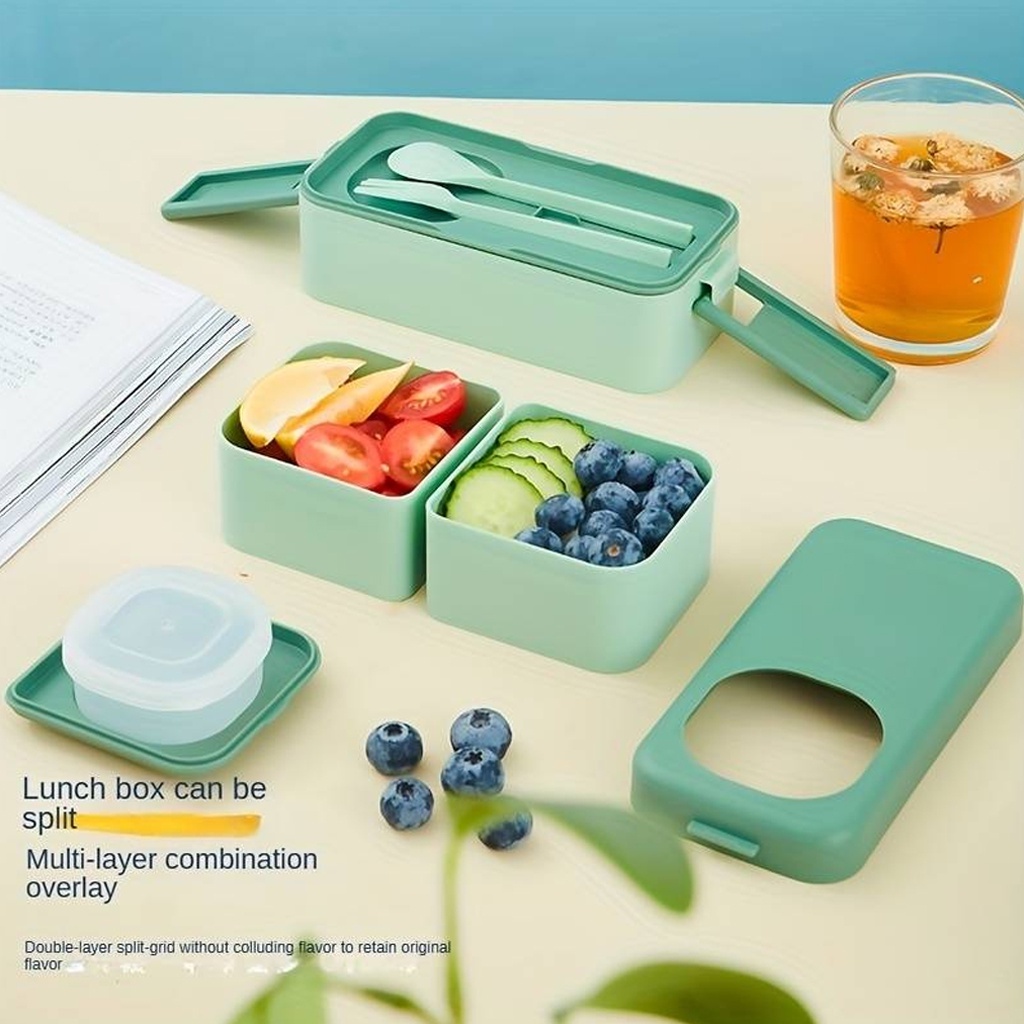 Marmita LUNCH BOX 2 Níveis Com Uma Capacidade De 1050 ML BPA Grátis Colher