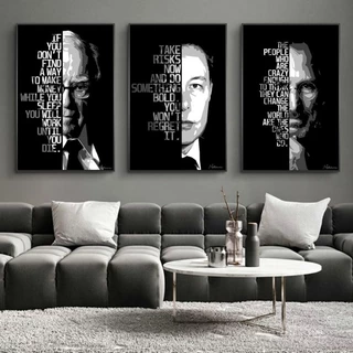 Quadro Decorativo Elon Musk Bill Gates frase Motivacional Quadro Motivacional Quadro empresários Quadros luxosos Quadros para escritório
