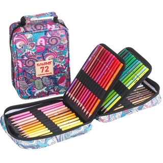 Estojo Com 72 Lápis Colorido Óleo Pintura Desenho Profissional