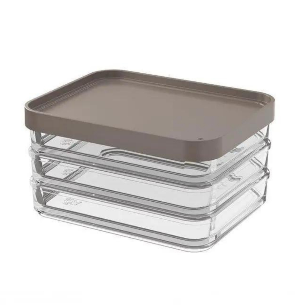 Pote Porta Frios Empilhavel Coza Clear Trio 840ml