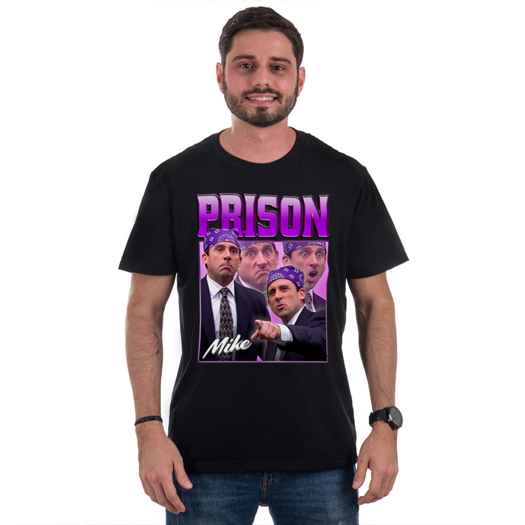 Camiseta Basica The Office Serie Michael Scott Meme Prison Mike Masculino E Feminino Algodao