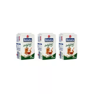 Kit C/3 Farinha De Trigo Integral Renata Rico Em Fibras 1kg