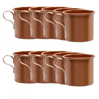 10 Caneca Moscow Mule Alumínio Cor Cobre Linha Premium 350ml