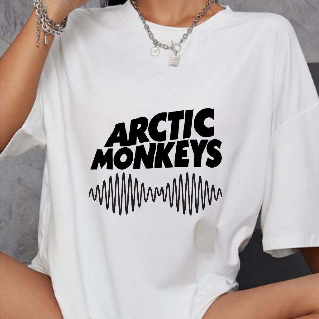 Camiseta Arctic Monkeys Unissex Branca Camisa Banda Rock | Shopee Brasil