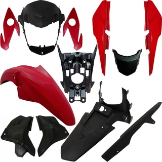 KIT CARENAGEM COMPLETA CG START 160 2022 A 2024 E FAN 160 2022 A 2024 VERMELHA E PRETO