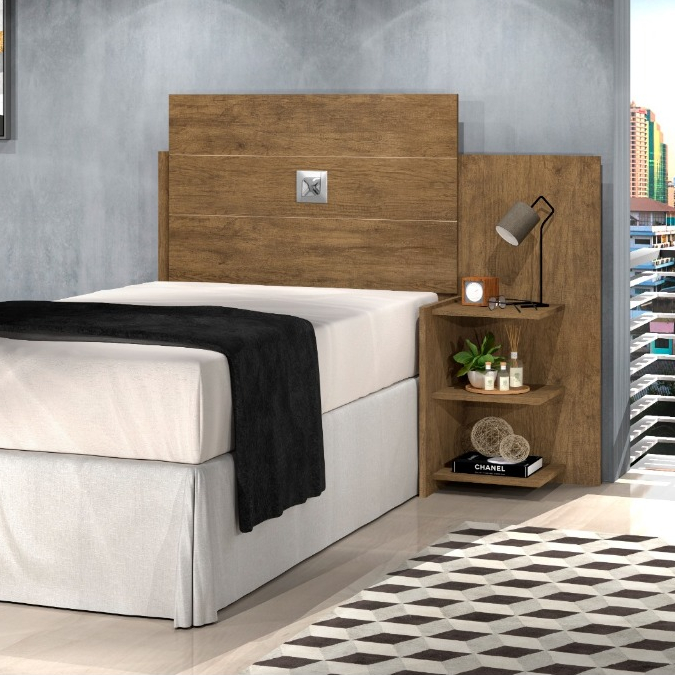 Cabeceira Box Solteiro Acapulco Para quarto Compacta J&a Móveis - 3 Cores