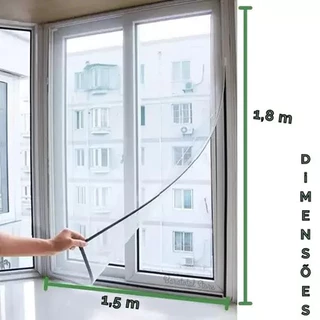 Tela Mosquiteiro Para Janela 150x180cm Com Velcro Top Util Anti-inseto Mosquito Janela Com Autocolante Pernilongo Removivel em Oferta na Shopee