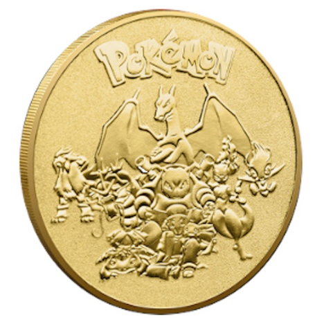 Lote de 1 a 5 Moeda Pokemon Banhadas a Ouro Cara Coroa Pikachu