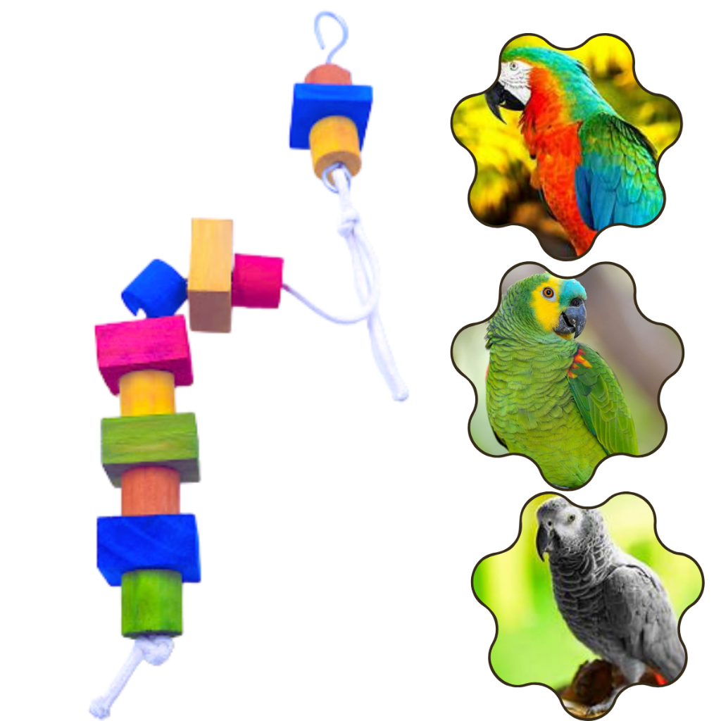 Brinquedo Para Papagaio Arara Cacatua Aves Pássaros | Shopee Brasil