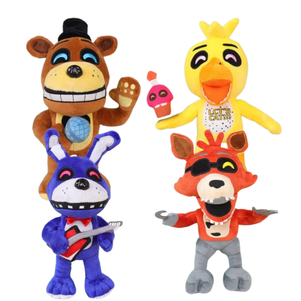 Five Nights At Freddys Animatronics Pelúcia Coleção Kit C/4 | Shopee Brasil