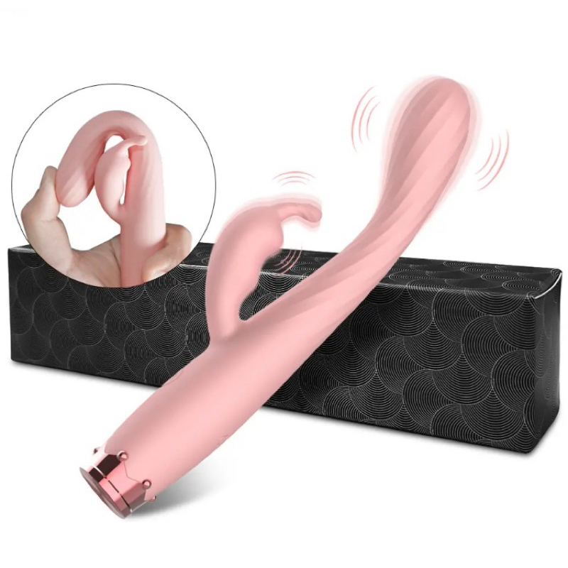 Poderoso Vibrador Rabbit Ponto G Para Mulheres Estimulação De 10 Velocidades Mamilo E 4606