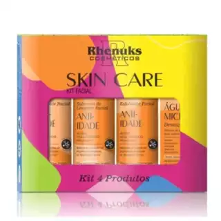 Kit Facial Skin Care Anti Idade - 4 Prod. - Combate Envelhecimento Rrhenuks