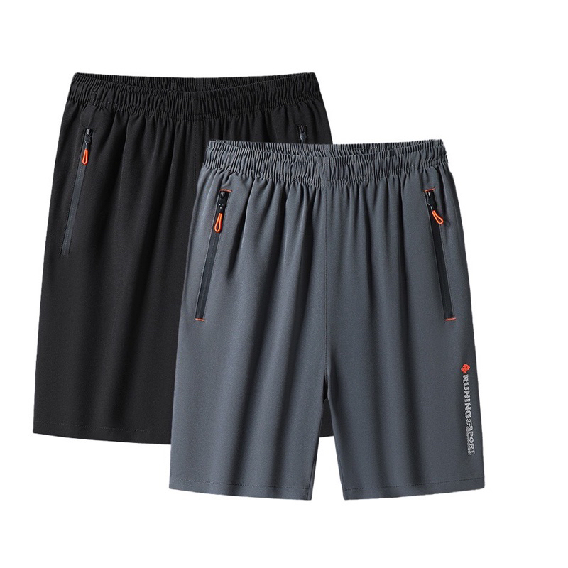 KIT 2 peças Bermudas Seca Rápid0 Dry Fit Flexível Macio Bem Confortável Bolso Com Zíper Para Dia a Dia Academia E Trabalhar