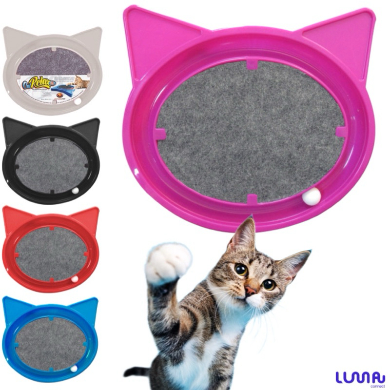 Arranhador de gato Interativo Antiestresse Cat Relax com Bolinha Varias Cores Furacão Pet