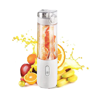 Mini Liquidificador Potente 60W com Copo de Vidro Borossilicato 500ml Portátil e 6 Lâminas OS F-6062
