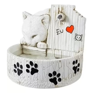 Bebedouro Fonte Para Gatos Em Resina Super Fofo Envio Rápido
