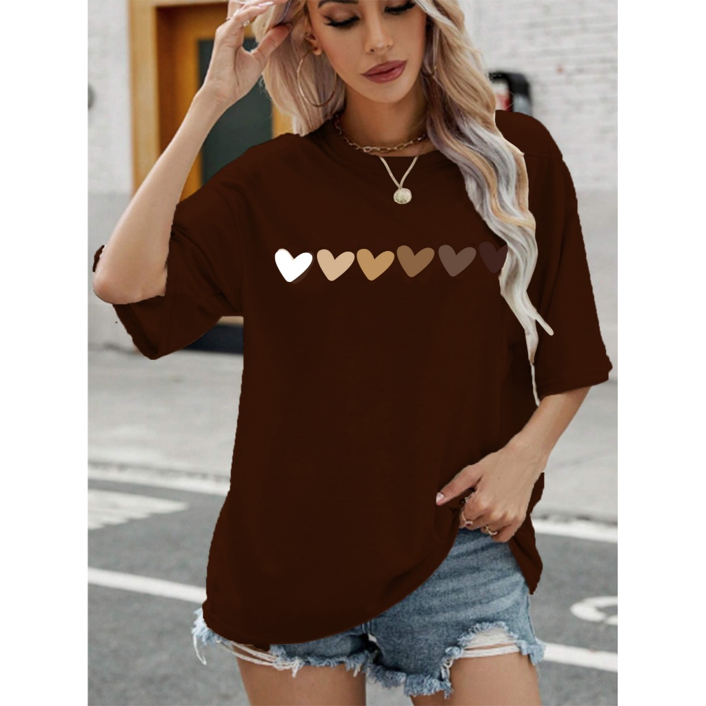 Camiseta Feminina Oversized Estilo Skatista Larga Ombros Caídos Old ...