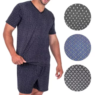 Pijama MASCULINO Adulto Curto CONFORTO Pijamas Liganete