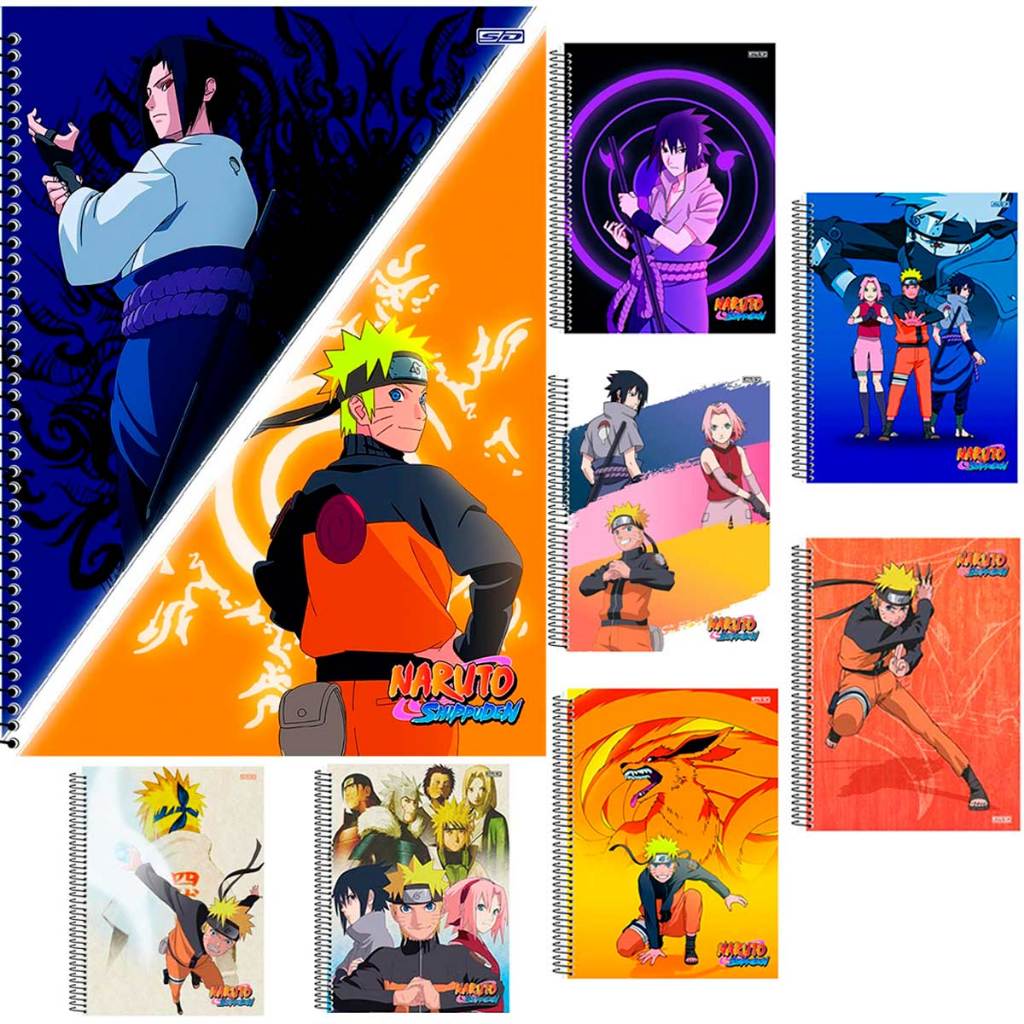 Caderno 15 Matérias Capa Dura 240 Folhas Naruto Anime Novo | Shopee Brasil