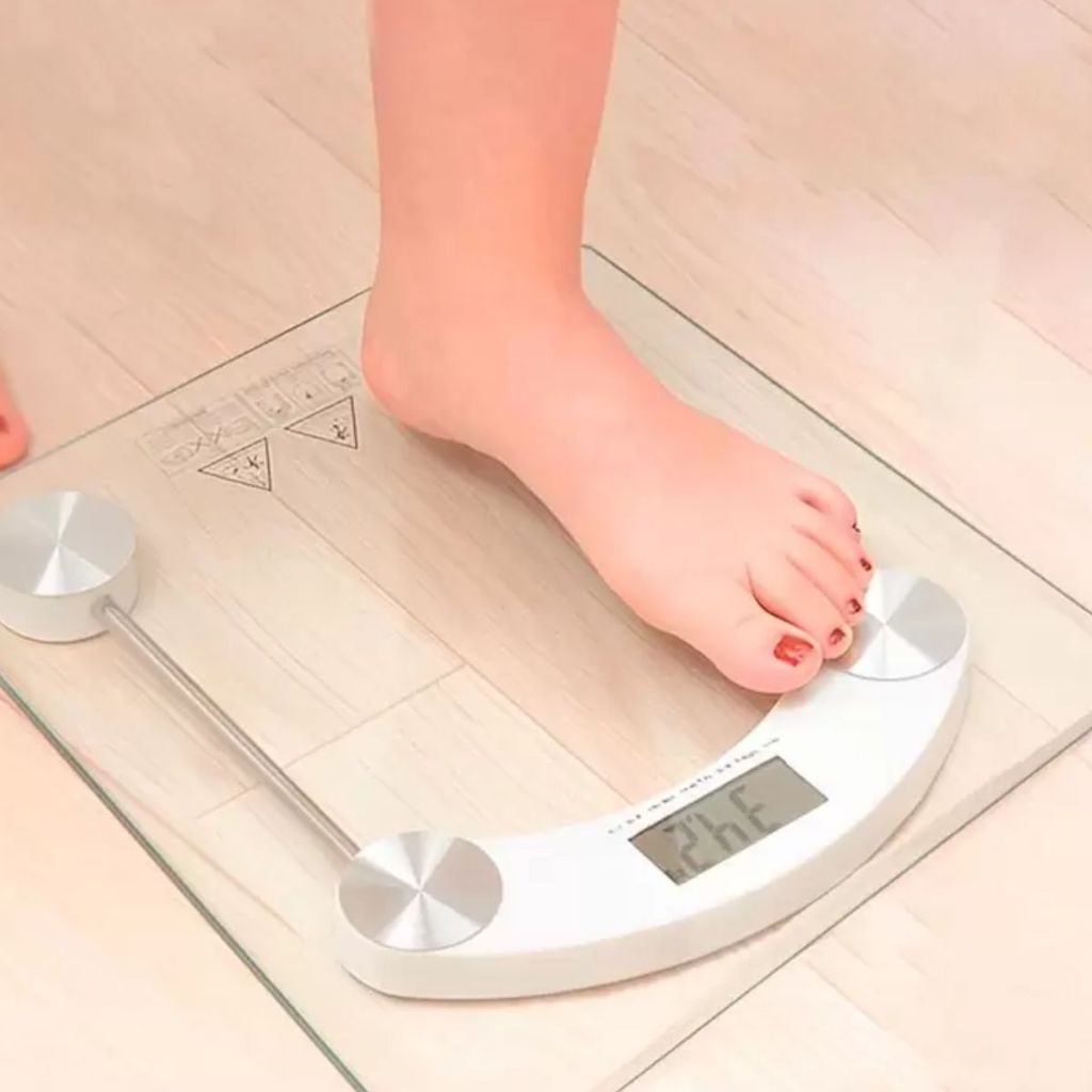 Balança Piso Eletrônica Peso Até 180kg Banheiro Academia Balança Humana ...