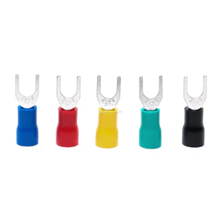 kit Terminal pré isolado garfo M4 forquilha para fio 1,5 até 2,5 mm kit com 100 peças