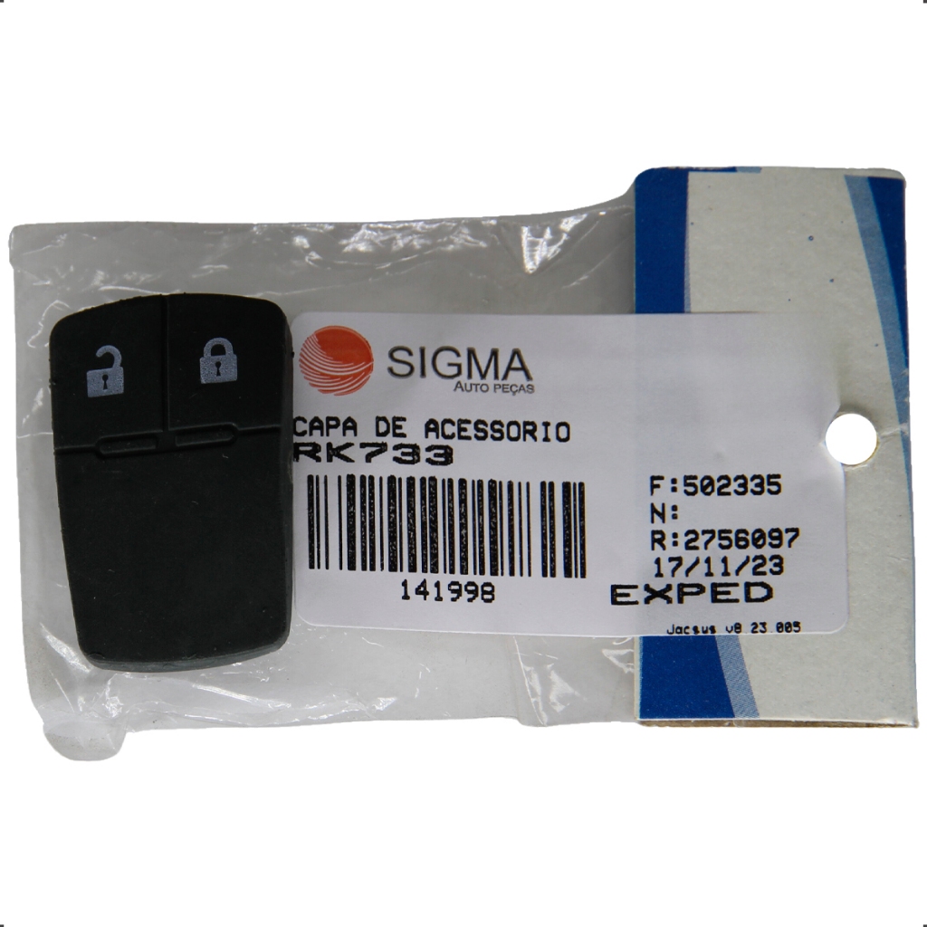 Capa Borracha 2 Botões Chave Gm Onix Cobalt Cruze Prisma