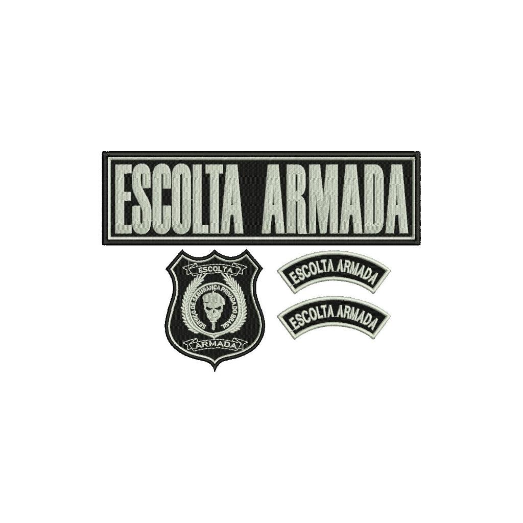 Patch Bordado - Kit Escolta Armada (com fecho de contato) | Shopee Brasil