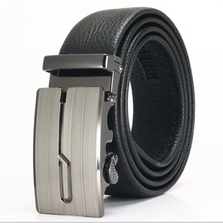 Cinto Automático De Fivela Para Homens De Couro Casual